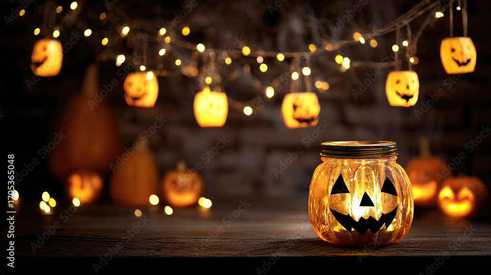 Fototapeta premium Halloween-themed Scented Candle Scene