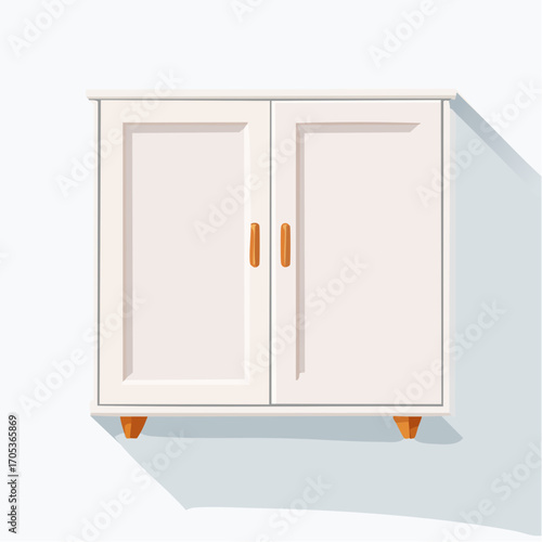 Moderner Hängeschrank in Weiß, mit glatten Türen
