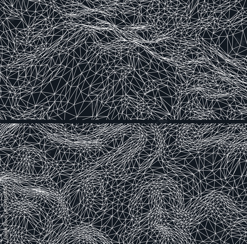 Lattice structure. Science or technology background. Graphic design. 3d grid surface. Abstract vector illustration for brochure, poster, cover, card, presentation, flyer or banner.