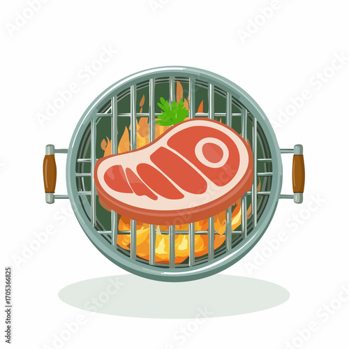 Fleisch auf einem Grill