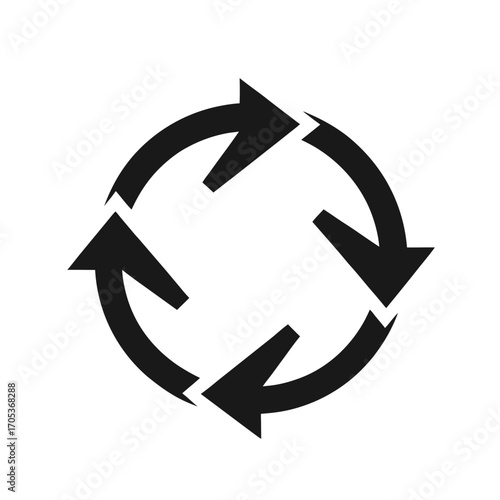 Recycle vector , recycle symbol icon , recycling symbol on a plain white background
