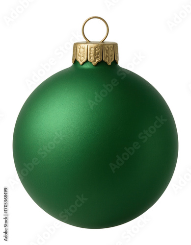 Green bauble with a matte finish