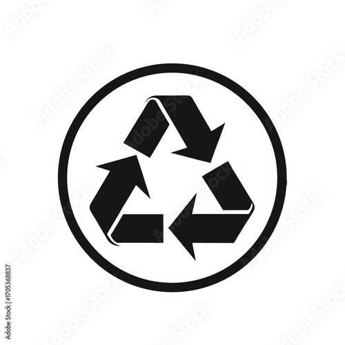 recycle symbol icon on white background