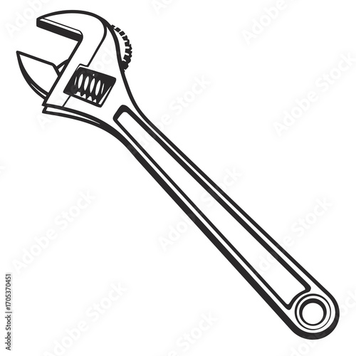 wrench on white background