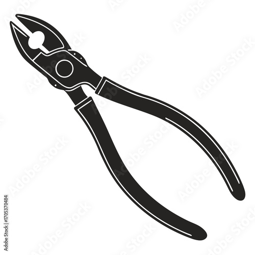 pliers on white background