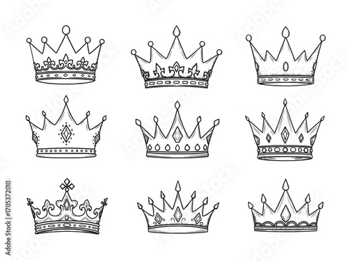 Crowns Vector Set