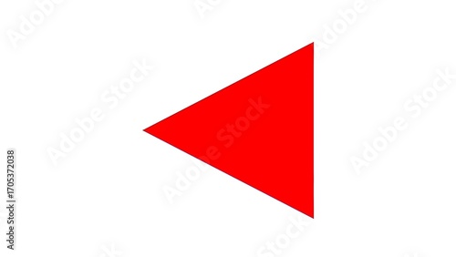 Red Right Triangle Icon, isolated on white background