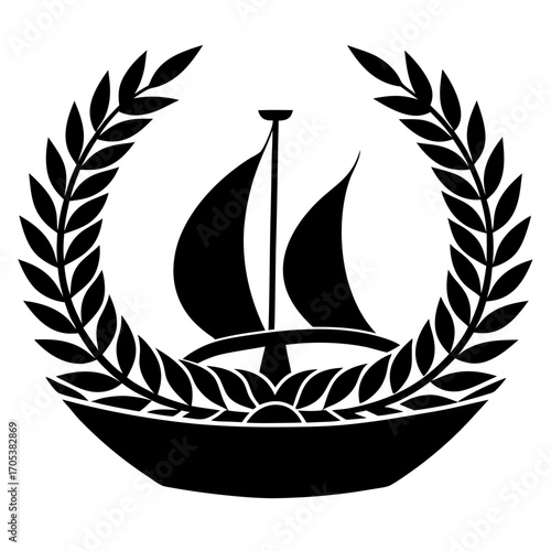  laurel-vessel-silhouette-on-white-background