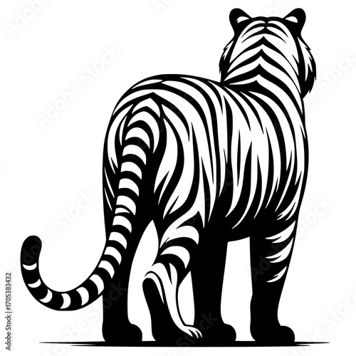 silueta de un tigre