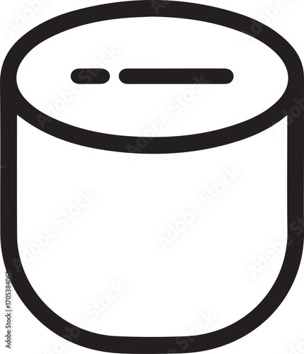 minimal smart speaker icon vector for voice assistant and smart home