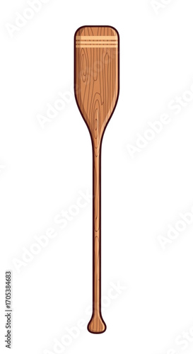 Wooden Oar for Boating and Water Sports.