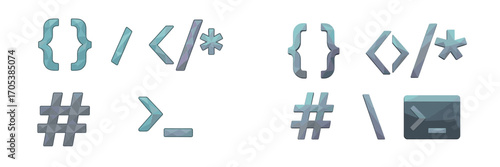 Geometric programming and command line symbols with faceted design