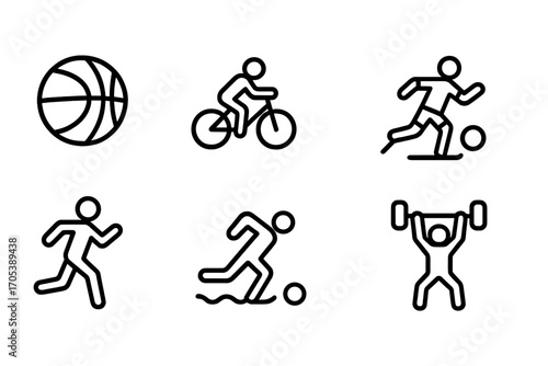 Belarusian and Lithuanian Icons. Outline icon set of Belarusian education and literature: book, quill pen, library, Belarusian