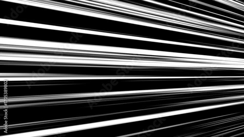 Abstract fast motion speed lines background with dynamic white streaks on black, futuristic warp acceleration effect video