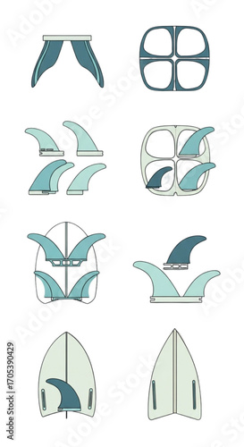 Surfboard Fin Configurations and Designs.