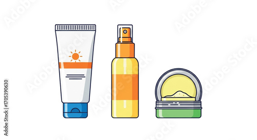 Sunscreen Products For Skin Protection.