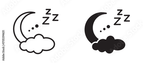 Zzz icons set for apps and web.