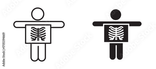 X ray icons set for apps and web.