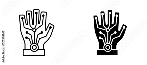 Wired gloves icons set for apps and web.