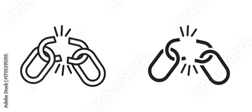 Weakness icons set for apps and web.