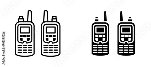 Walkie talkie icons set for apps and web.