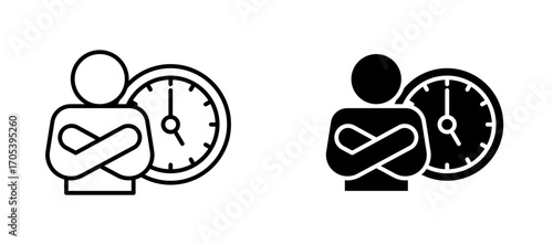 Wait time icons set for apps and web.