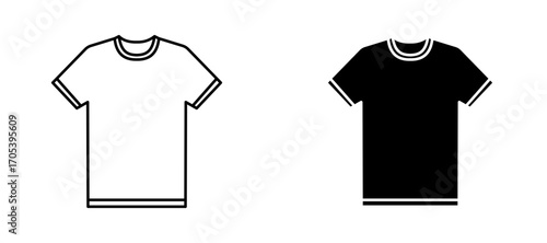 Tshirt icons set for apps and web.