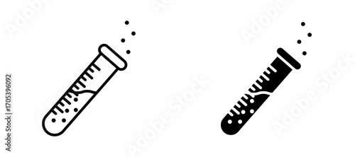 Test tube icons set for apps and web.