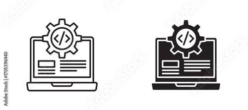 System icons set for apps and web.