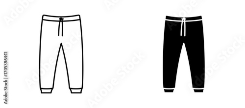 Sweatpants icons set for apps and web.