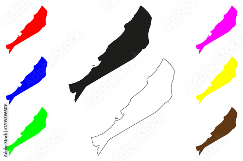 Bintulu city (Malaysia) map vector illustration, scribble sketch Bandar Bintulu map