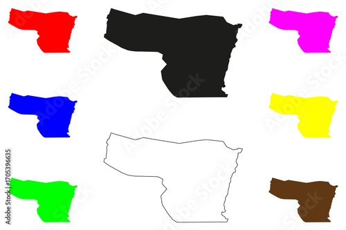 Jasin city (Malaysia) map vector illustration, scribble sketch Jasin map