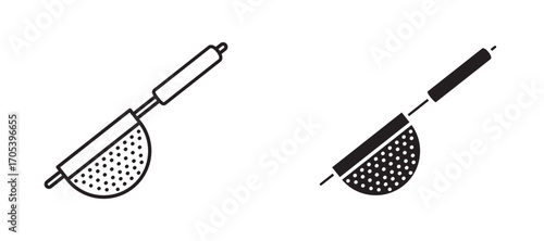 Strainer icons set for apps and web.