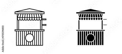 Stall icons set for apps and web.