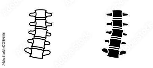 Spine Bone icons set for apps and web.