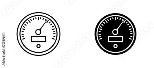 Speedometer icons set for apps and web.