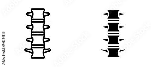 Spinal column icons set for apps and web.