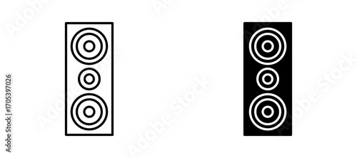 Soundbox icons set for apps and web.