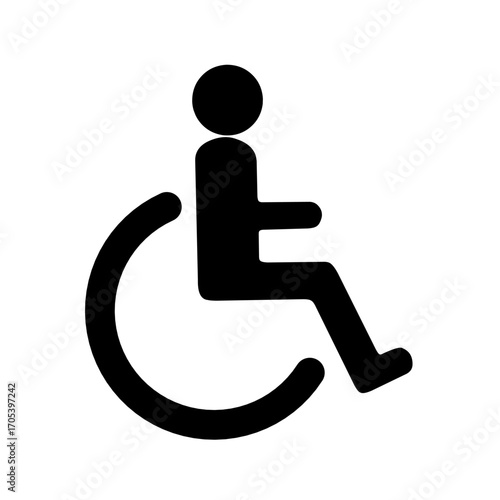 disabled toilet sign vector on white background