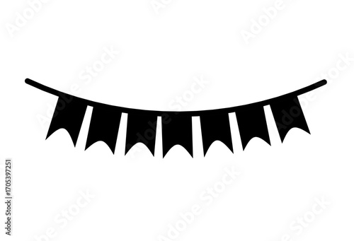 vector party decoration flags on white background
