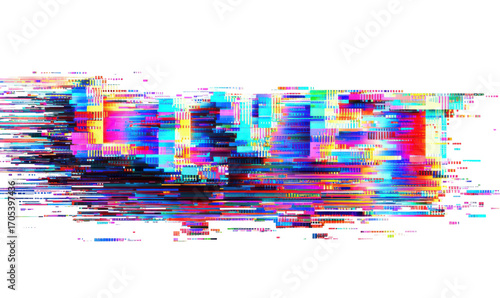 Abstract digital glitch text