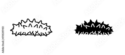 Sea cucumber icons set for apps and web.