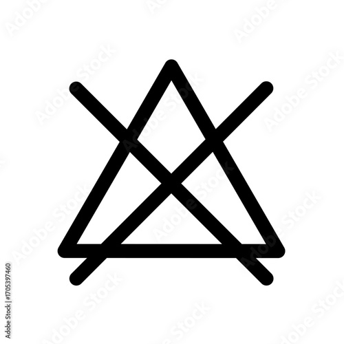 no bleaching icon vector on white background