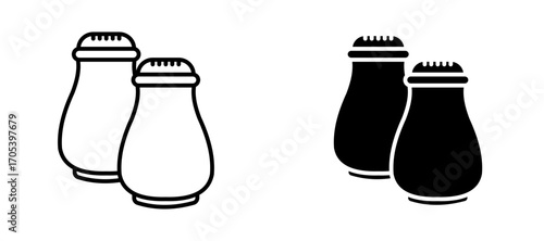 Salt and pepper icons set for apps and web.