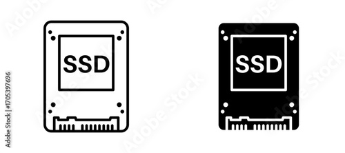 SSD icons set for apps and web.