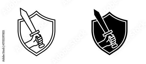 Role playing game icons set for apps and web.