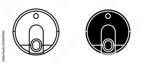 Robot vacuum cleaner icons set for apps and web.