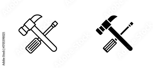 Repair tools icons set for apps and web.
