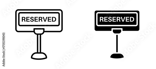 Reservation icons set for apps and web.