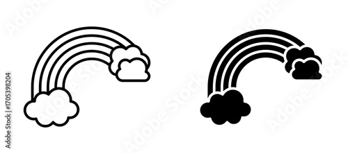 Rainbow icons set for apps and web.